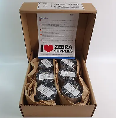 6x Zebra 03200BK06030 Thermal Transfer Printer Ribbons Film 60mm X 300m New • £34.99