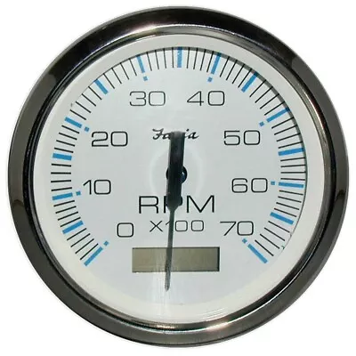 Faria Chesapeake WHT SS 4  Tachometer W/Hourmeter 7000 RPM (Gas)(Outboard) 33840 • $162.65