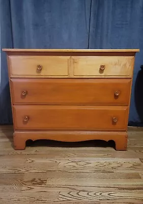 Antique Maple 3-Drawer Dresser Orange Colored Stain • $699