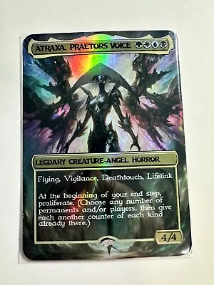 Atraxa Praetors' Voice -  Custom Art Commander - Foil Sticker On MTG Bulk Card. • $4.99