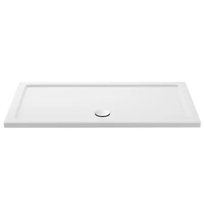 MX Elements Rectangle Stone Resin Shower Tray Slim & Chrome Waste Low Profile • £234