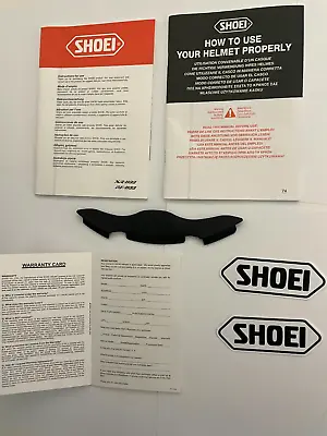 Shoei Helmet Xr-1100 Rf-1100 Accessories Bag   Breath Guard  2 Manuals  Stickers • $19.95