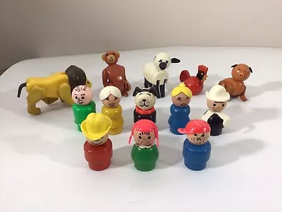 Vintage Fisher Price Little People Circus Zoo Farm Animals People Figures Lot • $24.99