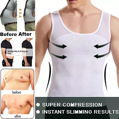 Men Gynecomastia Pre-Surgical Post-Surgical Chest Binder Tank Slimming Shapewear • $6.49