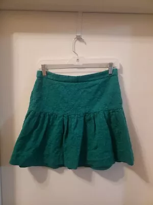 Beautiful Emerald Green J. Crew Skirt Size 4 Floral Design • $4.99