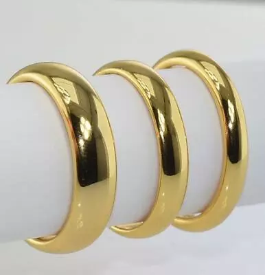 £5.99 • Buy 9K Yellow Gold Filled Lady Men 3 / 4 / 6mm Wedding Plain Ring Birthday #//129yg