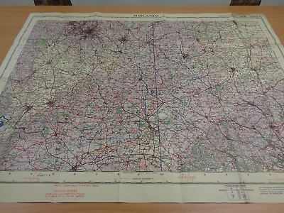 WW2 RAF Map Of BIRMINGHAM GLOUCESTER OXFORD COVENTRY WORCESTER LONDON Etc • £24.99