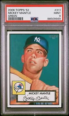 2006 Topps '52 #311 Mickey Mantle Green PSA 9 • $50