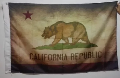 3'X5' Retro Flag Vintage Banner California Republic Brass Grommets 90*150cm • $9.99