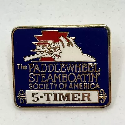 Paddlewheel Steamboatin Society Of America Steamboat Club Lapel Hat Pin Pinback • $7.95