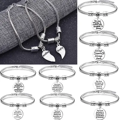 Mothers Day Present For Mum Mummy Aunite Grandma Godmother Gifts Steel Bracelet • £4.29