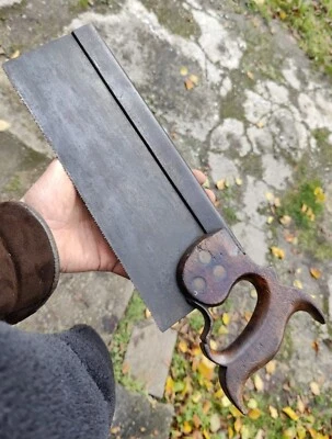 OLD TURNER STEEL BACK TENON SAW Not Amazing Condition • £15