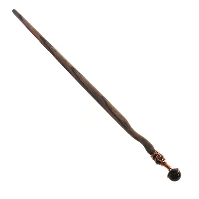 NEW Garnet And Oak Handcrafted Magic Wood Wand Copper Wire-Wrapped 9.5  • $24.99