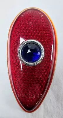 1938 1939 Stimsonite Duolamp Blue Dot Tail Light Lens Vintage Part  Glass • $8