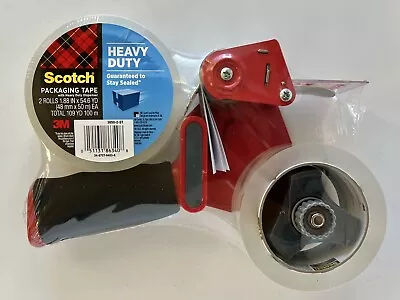 Scotch Heavy Duty Shipping/ Packaging Tape With Tape Gun Dispenser NEW • $23.75