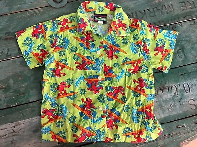 Vintage Sesame Street Elmo Button Up Dress Shirt Kids Unisex Size 2 Hawaiian • $25.71