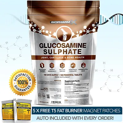 £18.99 • Buy GLUCOSAMINE SULPHATE -STRONGEST LEGAL -180 PILLS X 1500MG 2KCl JOINT SUPP