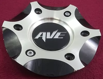 AVE Wheels Silver / Gloss Black Metal Custom Wheel Center Cap # C46S164-M (1) • $59.95