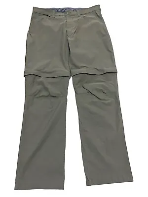 Eddie Bauer Men Brown Straight Fit Convertible Pants Size 38 X 32 • $20