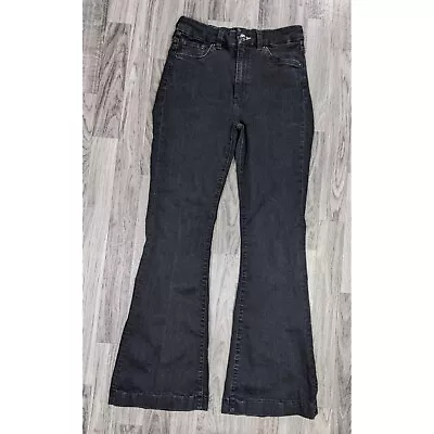 &Denim By H&M Womens Size 29 / 30 Pockets Flare High Waist Black Denim Jeans • $15.62