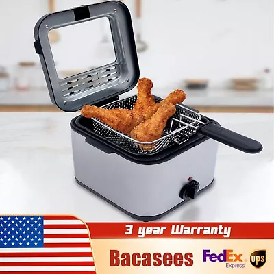 1000W Electric Deep Fryer Cooker Home Countertop 2.5 L Oil Capacity SALE Frying • $42.99