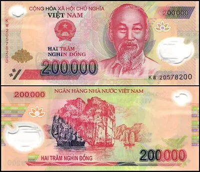 Vietnamese Dong 4 Million (20 X 200000) COE - USA Seller - Circulated • $275