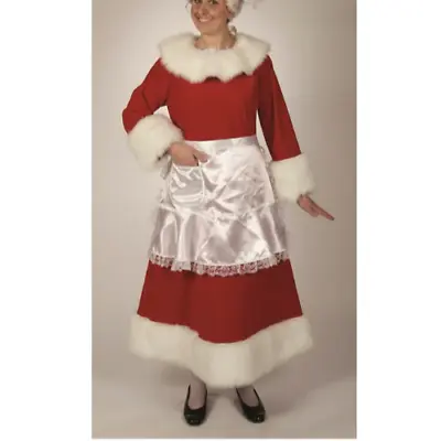 Mrs Santa Clause Costume Dress ONLY By Norcostco Luxurious Quality Red Velvet • $124