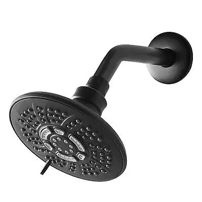 Mainstays 6Setting Large Shower Head Matte Black Increase Water Pressure • $19.06