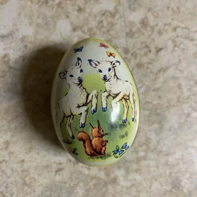 $12.99 • Buy Vintage Candy Tin Egg Vintage Advertising Lamb Sheep FLAW Regal Imports