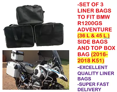 Pannier Liner Bags & Top Box Bag For Bmw R1200gs Adventure 2016-2018 36l/45l  • $48.08