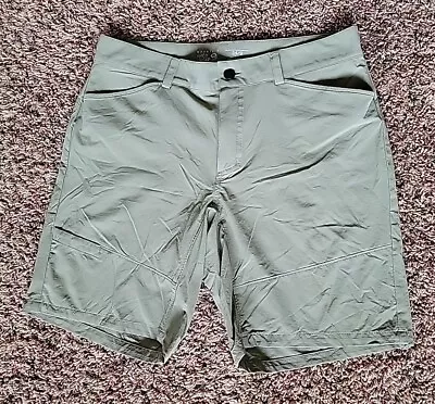 Mountain Hardwear Shorts Logan Canyon Hiking Ripstop Nylon Stretch Green Sz 34 • $30