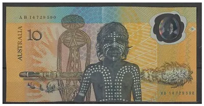 Australia 1988 Aboriginal $10 Polymer Banknote R310b Reissue EF #5-75 • $22.50