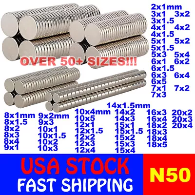 Super Strong N50 Round Disc Neodymium Mini Fridge Magnets Rare Earth New • $52.28