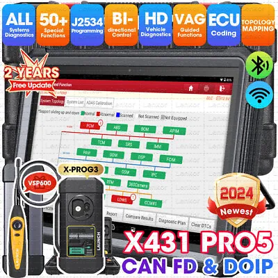 LAUNCH X431 Pro5 & X-PROG3 OBD2 Diagnostic Scanner TPMS Key J2534 Programming • $529