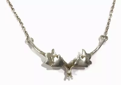 Vintage Sterling Silver Ola Gorie Orkney Bluebell Flower Chain Necklace • £55