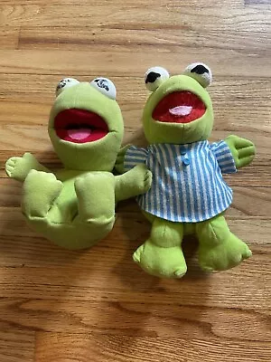 VTG Baby Kermit Plush 1987 Muppet Babies Stuffed Animal Jim Henson 1989 Pajamas • $20