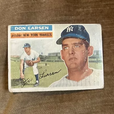 1956 Topps #332 Don Larsen New York Yankees Baseball Card • $19.99