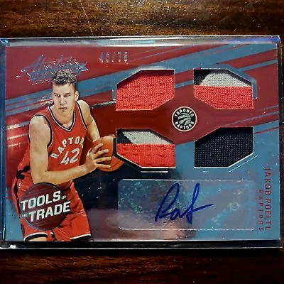 $70 • Buy JAKOB POELTL Rookie RC RPA /75 Quad Patch TOOLS OF THE TRADE 2016-17 Absolute