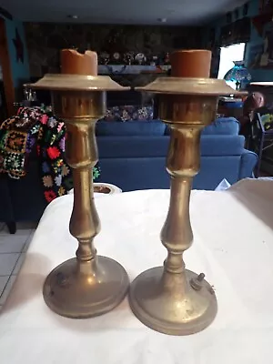 Vintage Brass Lamp Base For Parts Or Repair 8  Tall X 3.5  Wide For Repair • $18.99