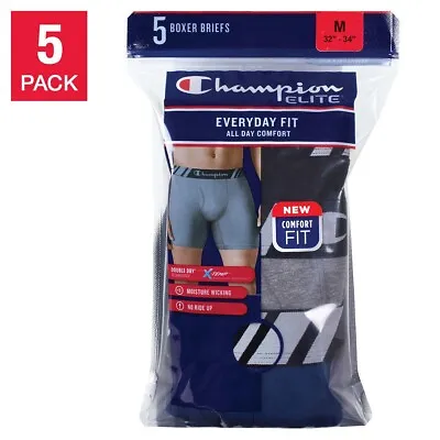 Champion Men's Boxer Briefs 5-pack - MIXED COLORS (Select Size) BRAND NEW SEALED • $23.99