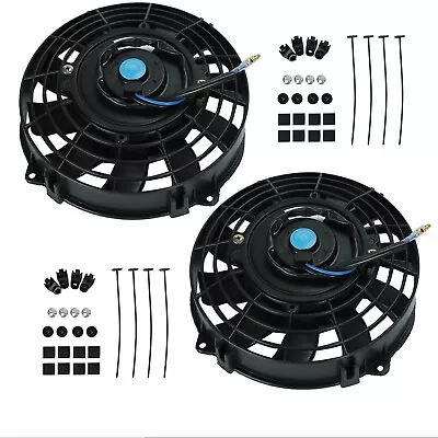 2pcs  7   Universal Slim Fan Push Pull Electric Radiator Cooling 12V • $35