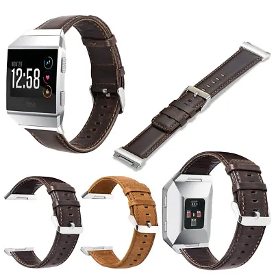 $23.02 • Buy Replacement Genuine Leather Watch Band Strap Watchband For Fitbit Ionic Bracelet