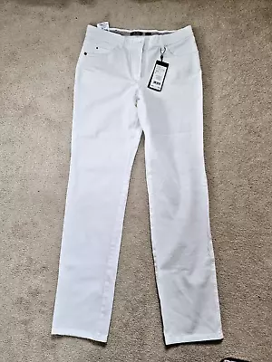 OLSEN WHITE LISA STRAIGHT FIT STRETCH JEANS Size 12 NEW • £35.70