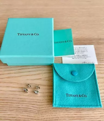 TIFFANY & Co. Sirius Star Earrings Silver 925 Accessory Jewelry 1cm Vintage • $228.90