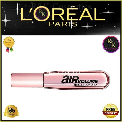 L'Oreal Paris Mascara Air Volume Mega - Shade: Black  Brown - 9.4ml New Carded • £7.49