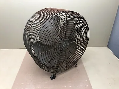 Vintage Industrial Metal Floor Cage Fan  • $13.96