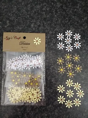 90 PAPER DAISY FLOWER CARD MAKING #23CRAFT EMBELLISHMENTS Job A Lot Confetti • £1.89