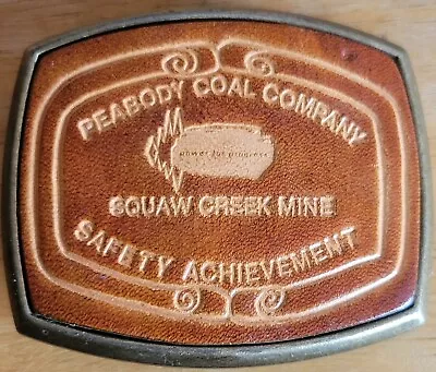 Belt Buckle Peabody Coal Company Safety Achievement Squaw Creek Mine Brass New  • $15