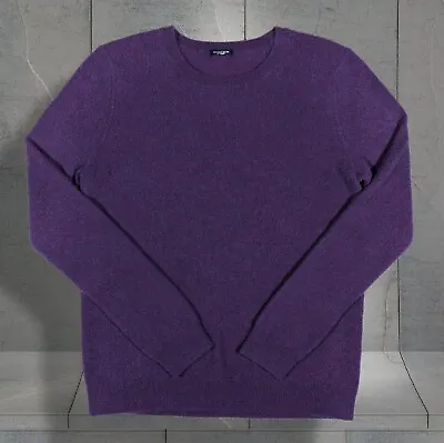 Magaschoni Cashmere Sweater Womens Medium Purple Crew Neck Long Sleeve Sz L • $65