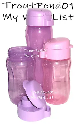 TUPPERWARE Eco Bottles Set 3 Sports Water Travel 3 Oz Mini 10.5 Oz 16 Oz Purple • £38.60